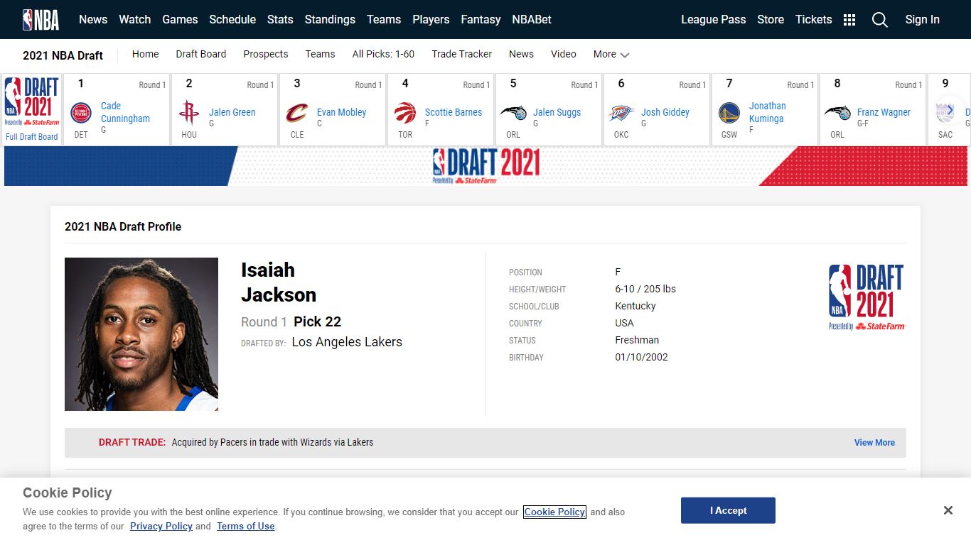 NBA 2021 Draft Prospects | Isaiah Jackson | NBA.com